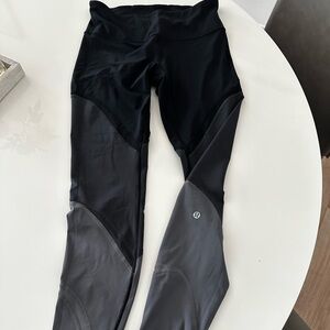 Lululemon grey mesh window leggings